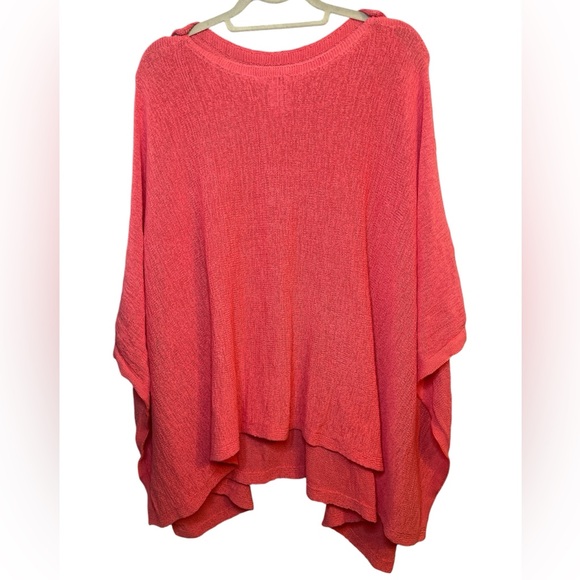 J Jill | Coverup/Poncho - one size cotton/nylon blend is stretchy - coral pink. - Picture 6 of 7